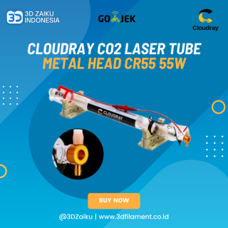 Cloudray CO2 Laser Tube Metal Head CR55 55W Tabung Laser